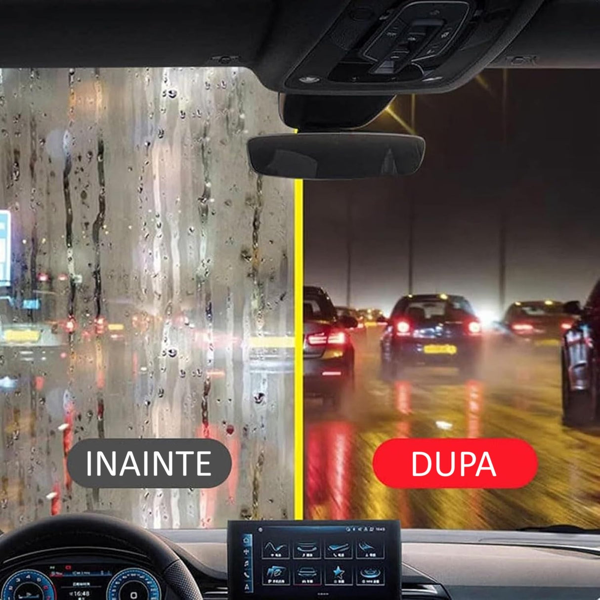 Perie Multifuncțională Auto Vivimall, pentru Îndepărtarea Urmelor de pe Parbriz și Oglinzi, Anti-Aburire, Roșu - vivimall.ro