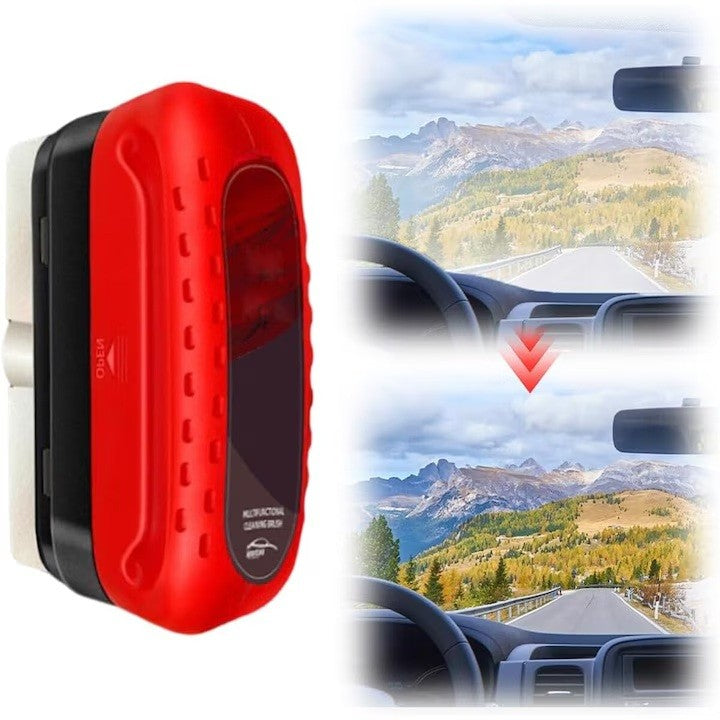 Perie Multifuncțională Auto Vivimall, pentru Îndepărtarea Urmelor de pe Parbriz și Oglinzi, Anti-Aburire, Roșu - vivimall.ro