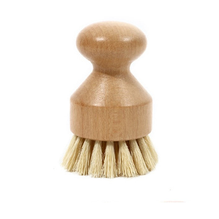 Perie de Curatat Vase si Alimente, Vivimall, din Lemn de Bambus, 8 x 5 cm, Perie din Sisal, Maro - vivimall.ro