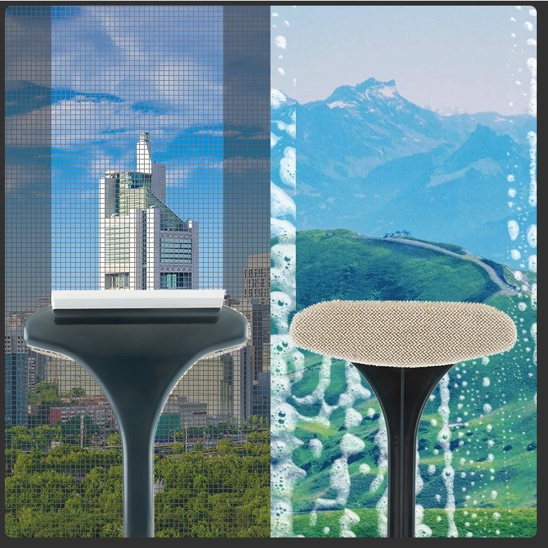 Perie de Spalat si Curatat Geamuri, Flippy, pentru Plase si Suprafete Diverse, 46x16x5 cm, Verde Inchis-Alb