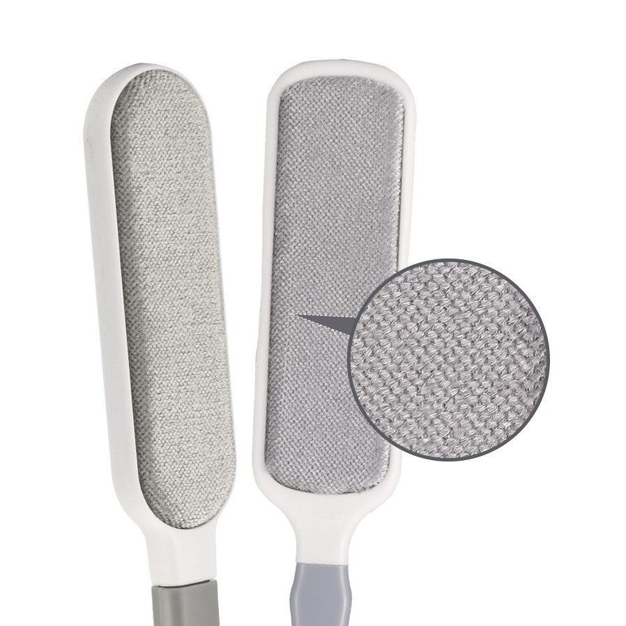 Perie Electrostatica, Vivimall, Pentru Curatarea Parului de pe Haine si Tapiterii, 2 Fete, Autocuratare, 33 x 7.5 cm, Gri - vivimall.ro