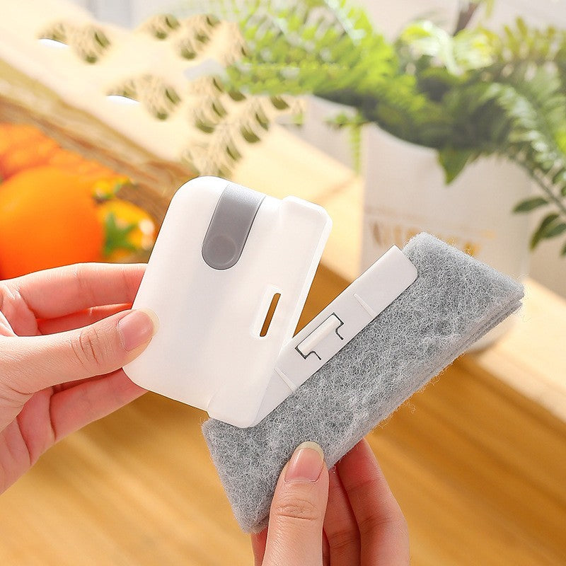 Perii de Curatat 2 in 1, Vivimall, Perii pentru Canalele din Ferestre si Usi, Perii pentru Colturi Moarte, pentru Geamuri, locuri greu de accesat, Alb - vivimall.ro