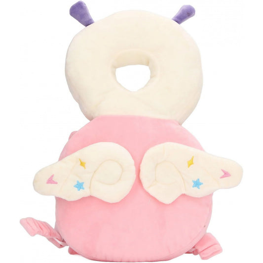 Perna tip Rucsac pentru Protectia Capului, Flippy, Tetiera tip Insecta, pentru Bebelusi, 33x6x19 cm, 180 g, Roz