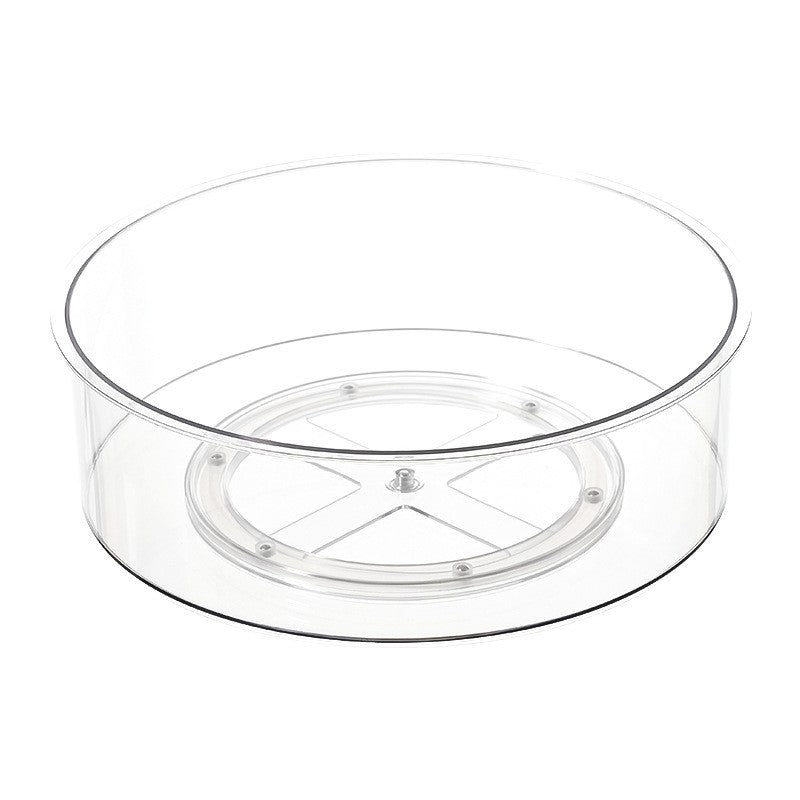 Suport Rotativ pentru Condimente, Vivimall, Multifunctional, Rotund, 360 de Grade, pentru Bucatarie, Plastic, 30.5x30.5x10 cm, Transparent - vivimall.ro