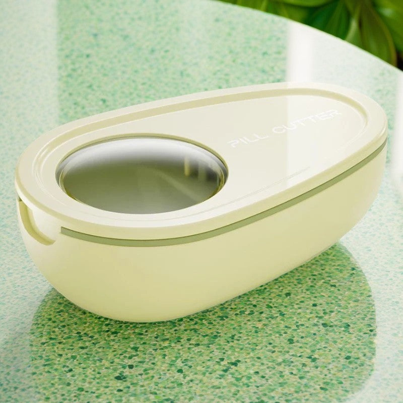 Cutie Taiat Pastile si Depozitare Medicamente, Flippy, Galbena, 8x5x2.65 cm, Compacta si Portabila, Ideala Pentru Calatorii