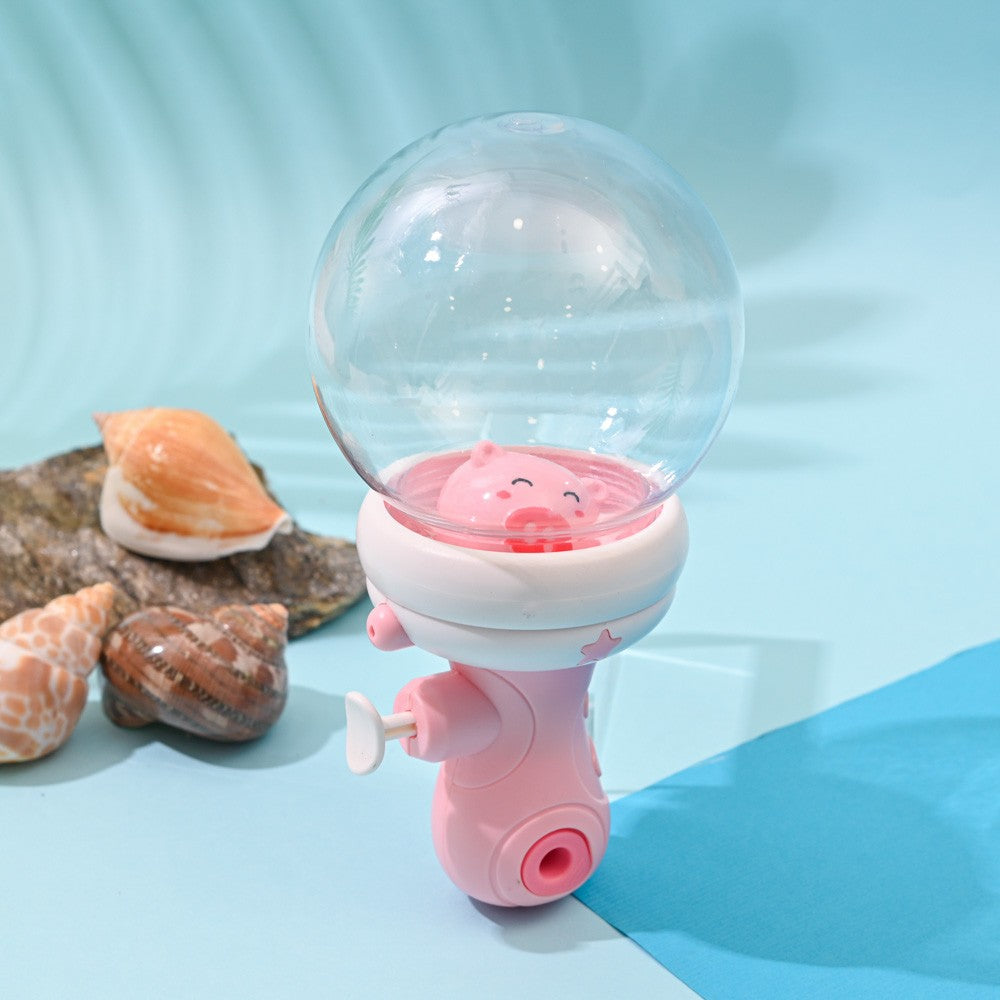 Pistol cu Apa pentru Copii, Vivimall, Multifunctional, Capacitate 300 mL, Model Purcelus, 9x9x17cm, Plastic, Roz - vivimall.ro