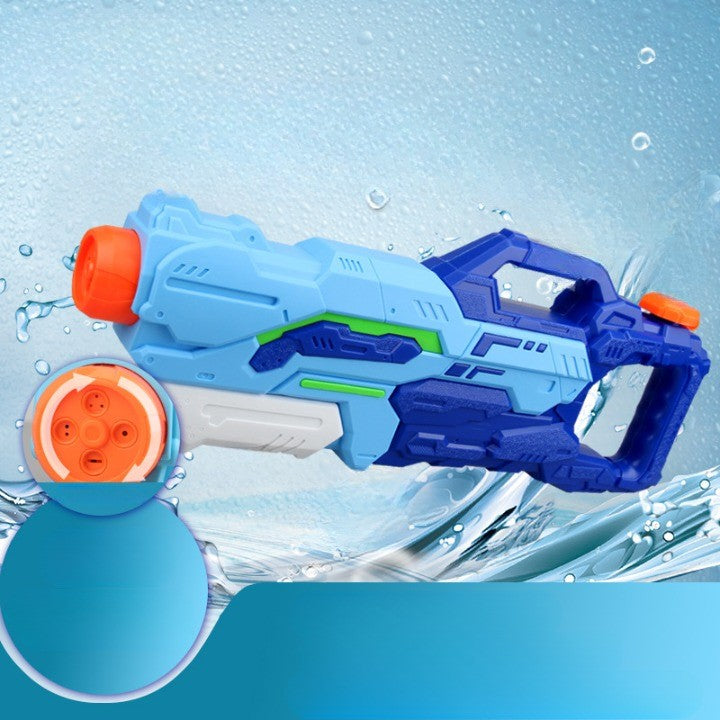 Pistol cu Apa pentru Copii, Rezervor, Pentru Piscina/Plaja, Vivimall, 6ani+, 4 duze, Albastru, 1500ML - vivimall.ro