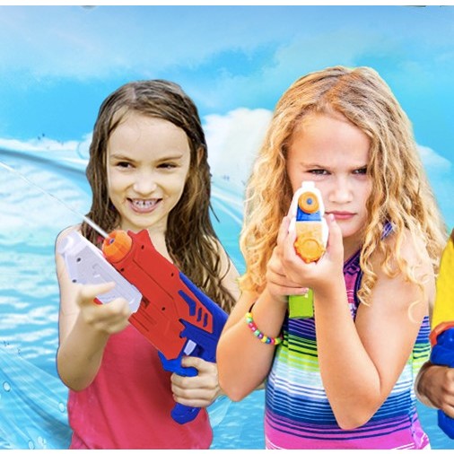 Pistol cu Apa pentru Copii, Rezervor, Pentru Piscina/Plaja, Vivimall, 6ani+, Bleumarin/Rosu, 300ML - vivimall.ro