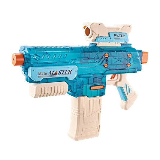 Pistol cu Apa Electric, Flippy, +6 Ani, Rezervor 500 ml, Incarcare USB, din Plastic, 43 x 5.5 x 30 cm, Albastru