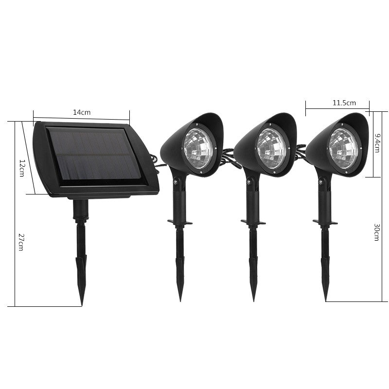 Lampa solara de tip decoratiune pentru gradina, Vivimall, model 3 felinare, alb rece