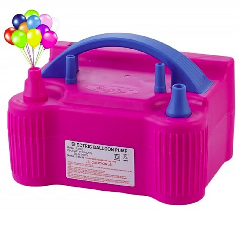 Pompa Electrica de Umflat Baloane, Flippy, cu Doua Iesiri, 220V, Putere 600W, Accesorii petrecere, Mov