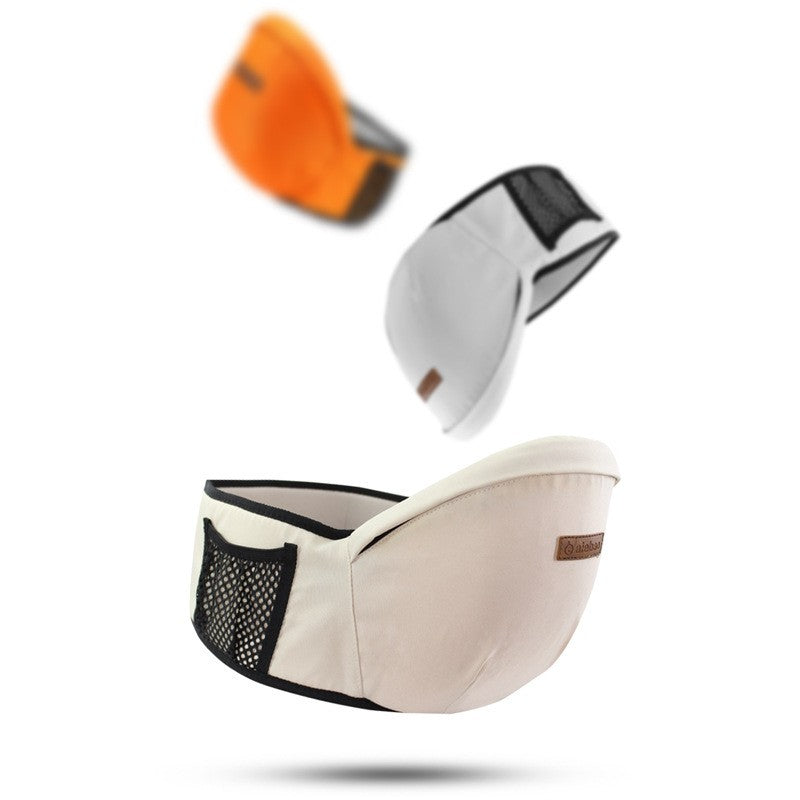 Port-Bebe Ergonomic Ajustabil cu Scaun, 3 Pozitii, Bumbac Respirabil, pentru Copii 0-3 Ani, 20 kg Maxim, 25 x 22 x 18 cm, Gri