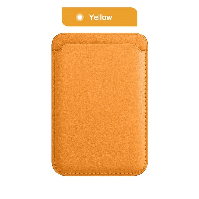 Portofel Flippy MagSafe piele pentru carduri compatibil cu Apple iPhone 12/12 Mini/12 Pro/12 Pro Max,Portocaliu - vivimall.ro