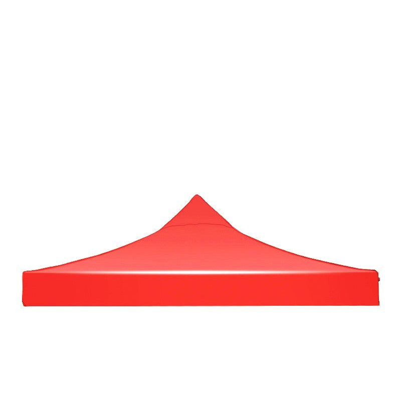 Prelată pavilion 3x3 m roșie montată pe cadru cort pop-up, perspectivă laterală