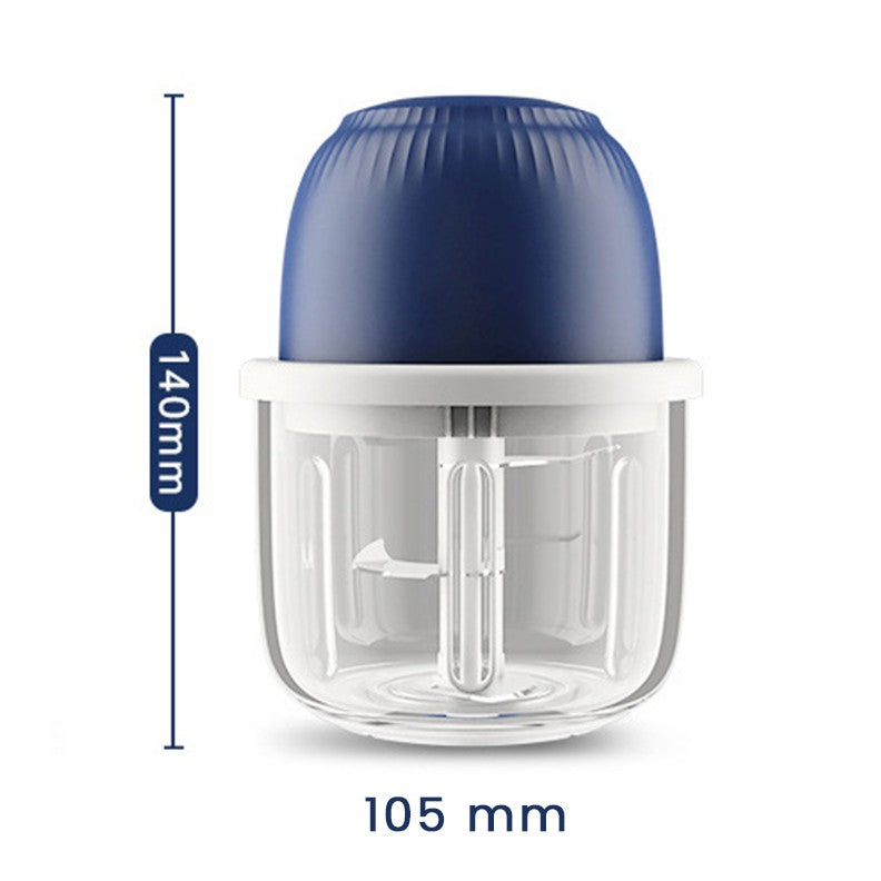 Tocator Electric pentru Bucatarie, Vivimall, Model Presa Electrica pentru Legume Fructe Carne Umpluturi Sosuri, Otel Inoxidabil, 14 x 10.5 x 10.5 cm, 350 ml, Albastru Inchis - vivimall.ro