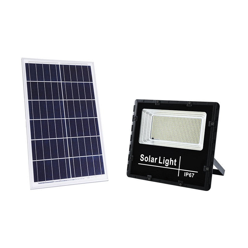 Proiector LED SMD 25W cu incarcare solara Flippy, panou solar, cu telecomanda, suport prindere, material ABS, 1.2AH, 44 LED-uri, 79Lm, 13x13.5 cm, negru