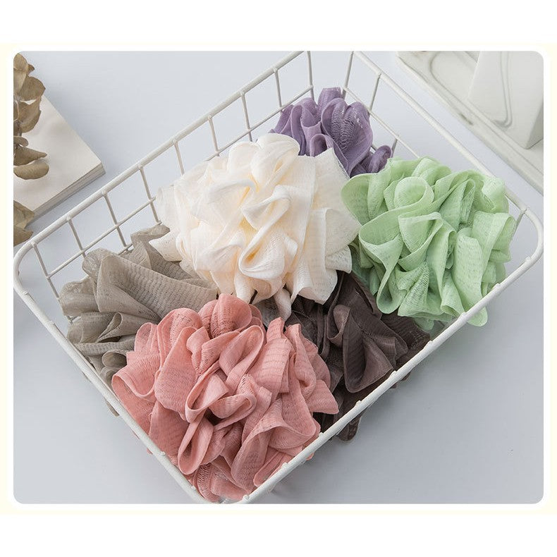 Prosop de Baie, Vivimall, 2in1, cu Burete din Plasa, 17 x 17 cm, Verde - vivimall.ro