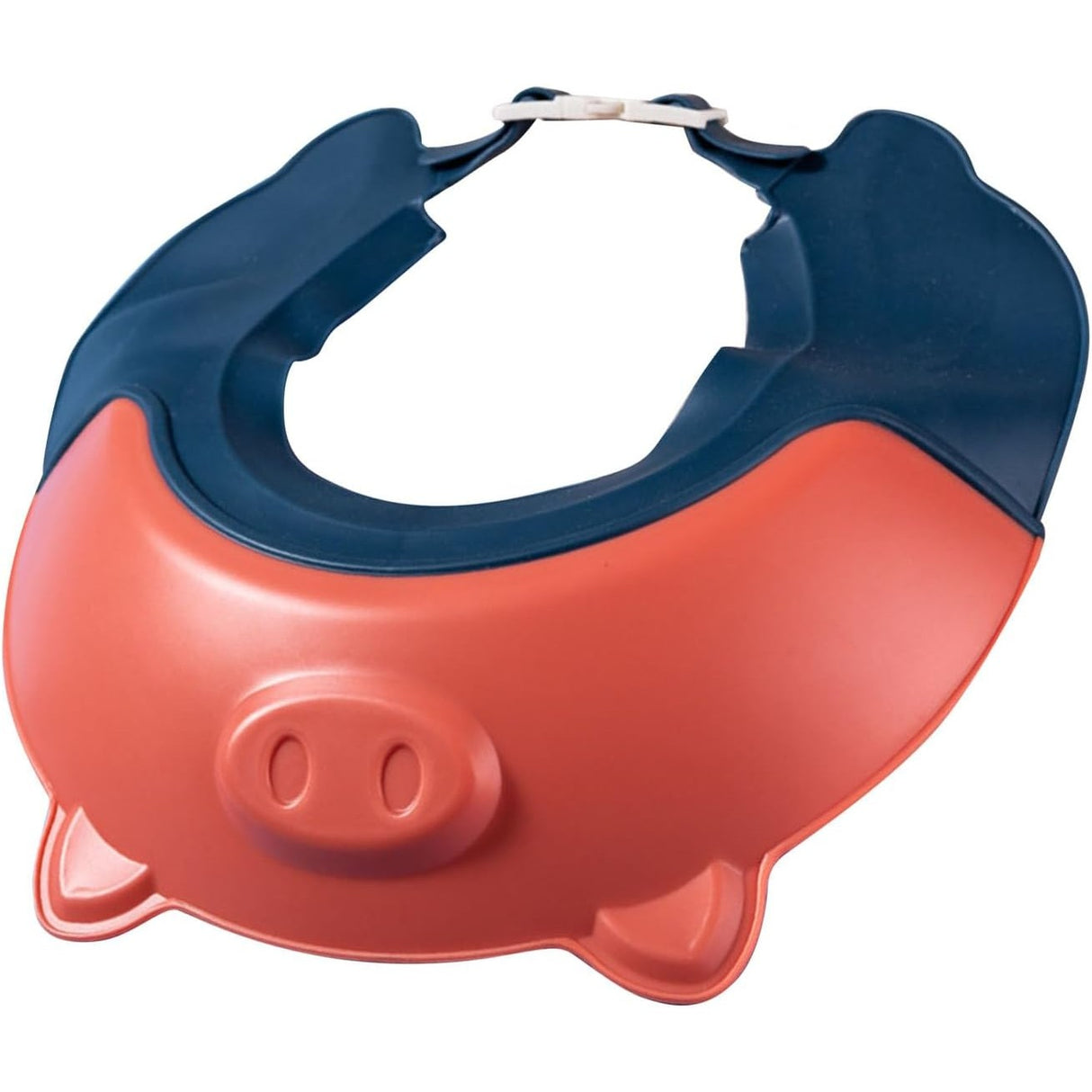 Viziera de Protectie Baie Pentru Copii, Fippy, Model Purcelus, Dimensiune ajustabila, Durabil, Usor de curatat, Impotriva Samponului, pentru Ochi si Urechi, TPE+PP, 23x23 cm, Rosu - vivimall.ro