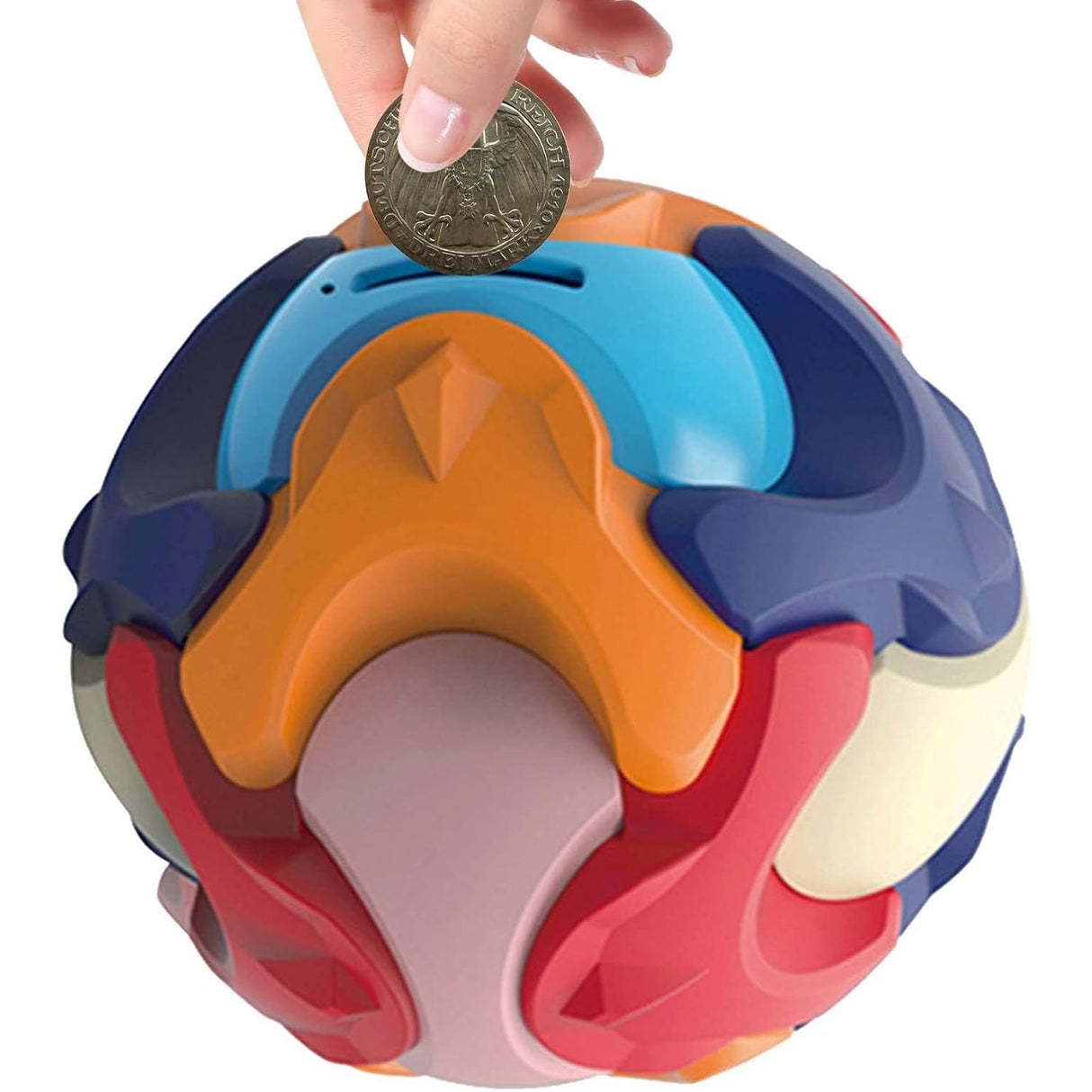 Pusculita Sub Forma de Minge, Vivimall, de Construit, se Asambleaza/Dezasambleaza, din Plastic, 16.5x16.5x16.5, Multicolor - vivimall.ro