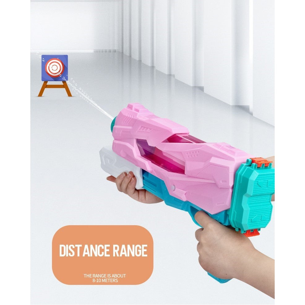 Pistol cu Apa pentru Copii, Rezervor, Pentru Piscina/Plaja, Vivimall, 6ani+, Quick Fill, Roz, 600ML - vivimall.ro