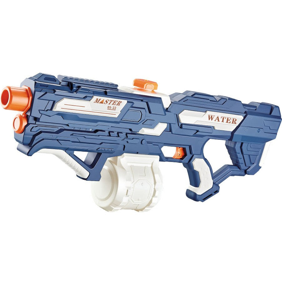 Pistol cu Apa pentru Copii, Rezervor 600ml, Vivimall, 14ani+, cu baterie 1500mAh, Electric Burst, Albastru/Alb, 1000ML - vivimall.ro
