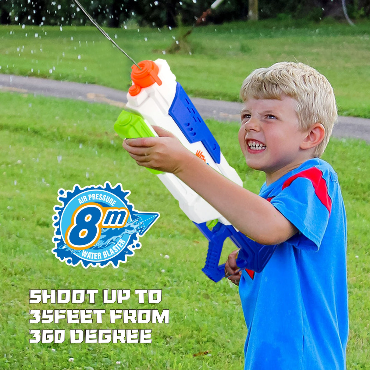 Pistol cu Apa pentru Copii, Rezervor, Pentru Piscina/Plaja, Vivimall, 6ani+, Multicolor, 1200ML - vivimall.ro