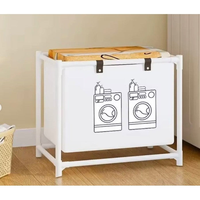 Cos de Rufe, Vivimall, 1 Cos, Cadru de Otel Inoxidabil, 97 x 44 x 57 cm, Alb - vivimall.ro