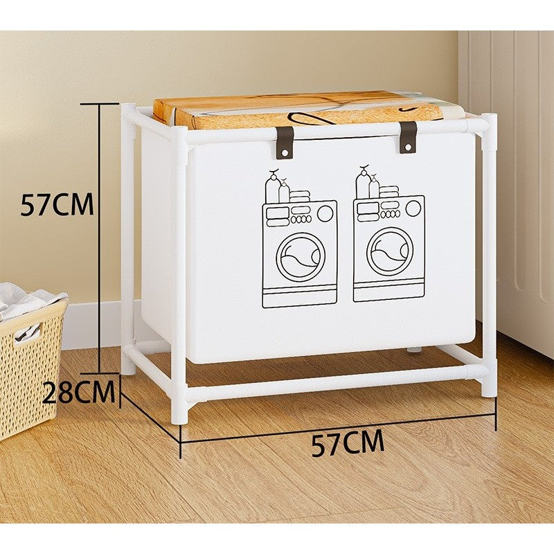 Cos de Rufe, Vivimall, 1 Cos, Cadru de Otel Inoxidabil, 97 x 44 x 57 cm, Alb - vivimall.ro