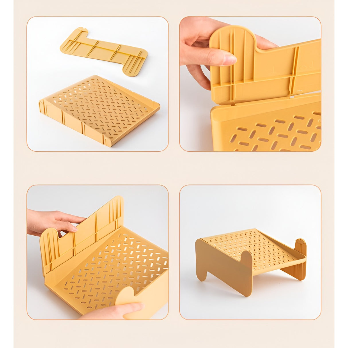 Suport pentru Pantofi, Vivimall, cu Doua Straturi, Organizator, Antiderapant și Durabil, 26x24.8x16 cm, Maro - vivimall.ro