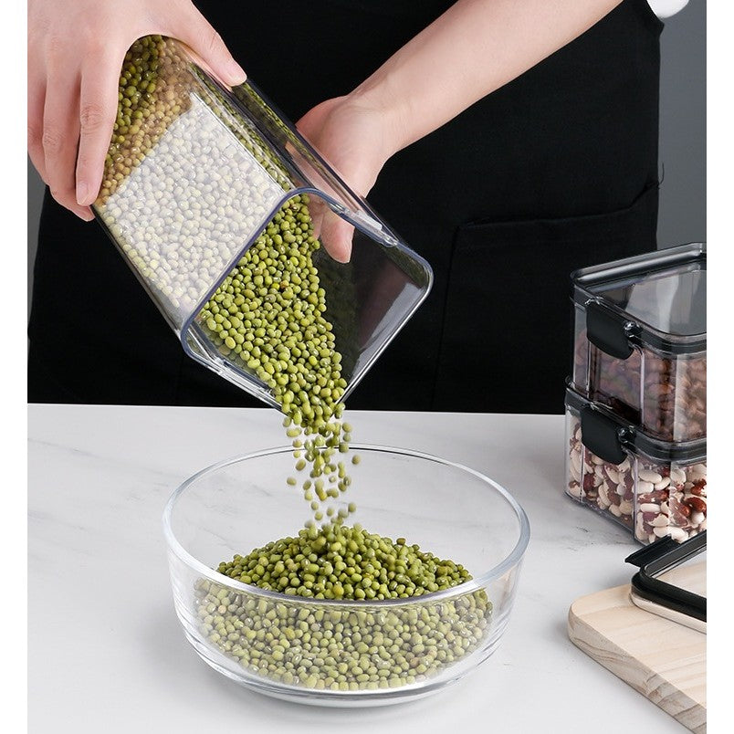 Recipient din Plastic, Vivimall, pentru Alimente/Obiecte, Inchidere Ermetica, 10.2 x 24.2 cm, 1800 ml, Transparent - vivimall.ro