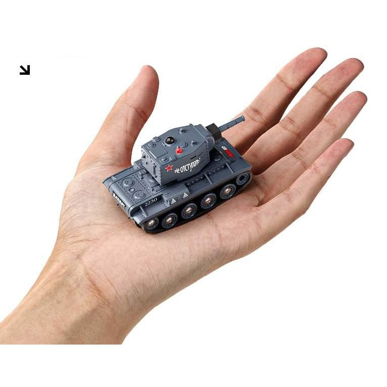 Mini Tanc cu Telecomanda, Vivimall, Wireless, 4 x 8 x 4 cm, cu Infrarosu, Gri - vivimall.ro
