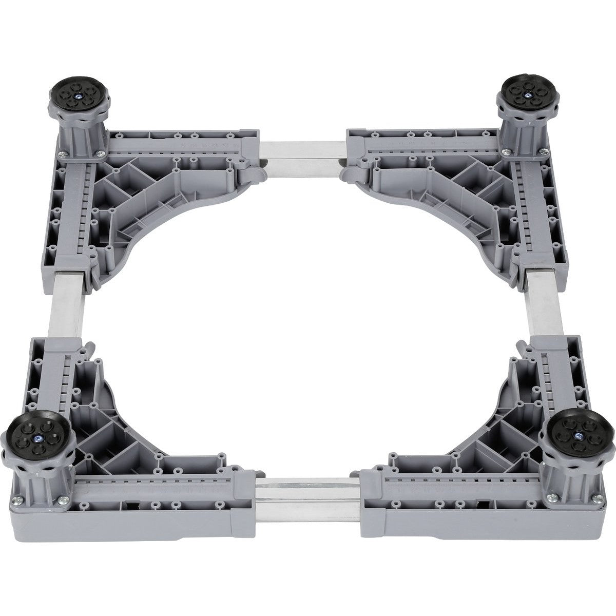 Suport Universal Reglabil, Flippy, pentru Frigider, Masina de Spalat, Uscator, Ajustabil, 4 Picioare, Antiderapant, Gri - vivimall.ro