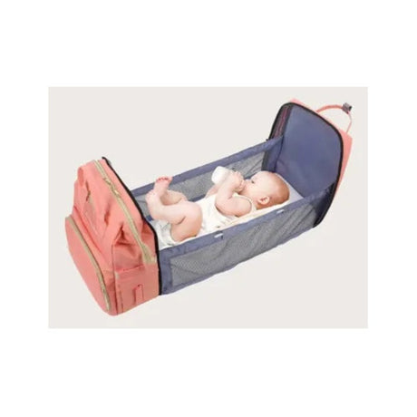 Rucsac Cu Patut Pliabil Roz Pudra | MamiNest 1