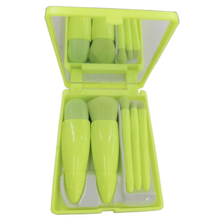 Set 5 Mini Pensule Carcasa Cu Oglinda Verde Lime | LimeBrush