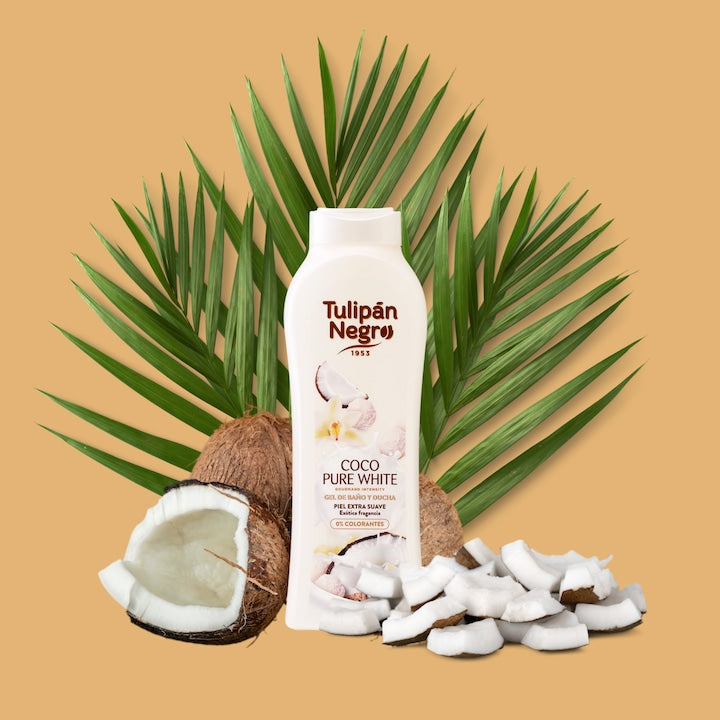 Gel de duș Tulipán Negro Coco Pure White, 650 ml - vivimall.ro
