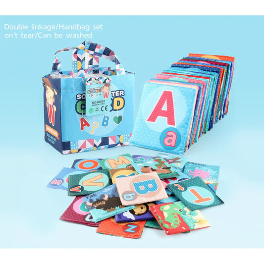 Set carduri litere textile educative | EduFabric - vivimall.ro