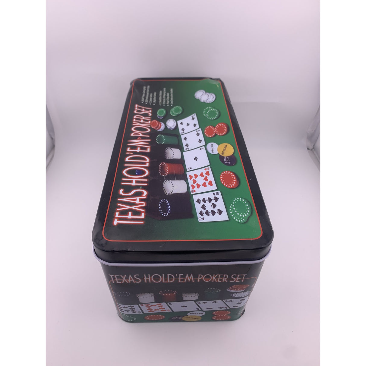 RESIGILAT - Set de Poker Complex cu 200 de jetoane Flippy, Include 2 seturi de carti, Texas Hold`em set, portabil, cutie depozitare - vivimall.ro