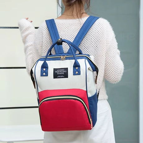 Rucsac Pentru Mamici Alb Rosu | MommyBag 1