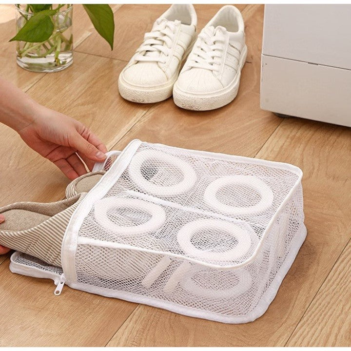 Sac pentru Spalare Incaltaminte, Vivimall, pentru Masina de Spalat, 36x30x12 cm, Alb - vivimall.ro