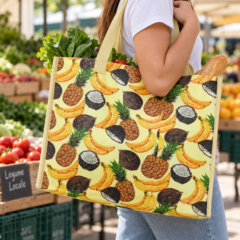 Sacosa Piata 44x39x20cm Textil Netesut Wei A-16361