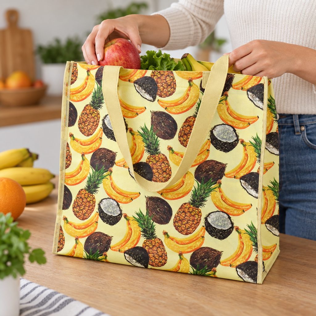 Sacosa Piata 44x39x20cm Textil Netesut Wei A-16361