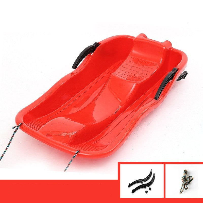 Sanie, Flippy, din Plastic, +3 Ani, 87 x 40 x 17.5 cm, cu Frana si Franghie, pentru Adulti si Copii, Rosu - vivimall.ro