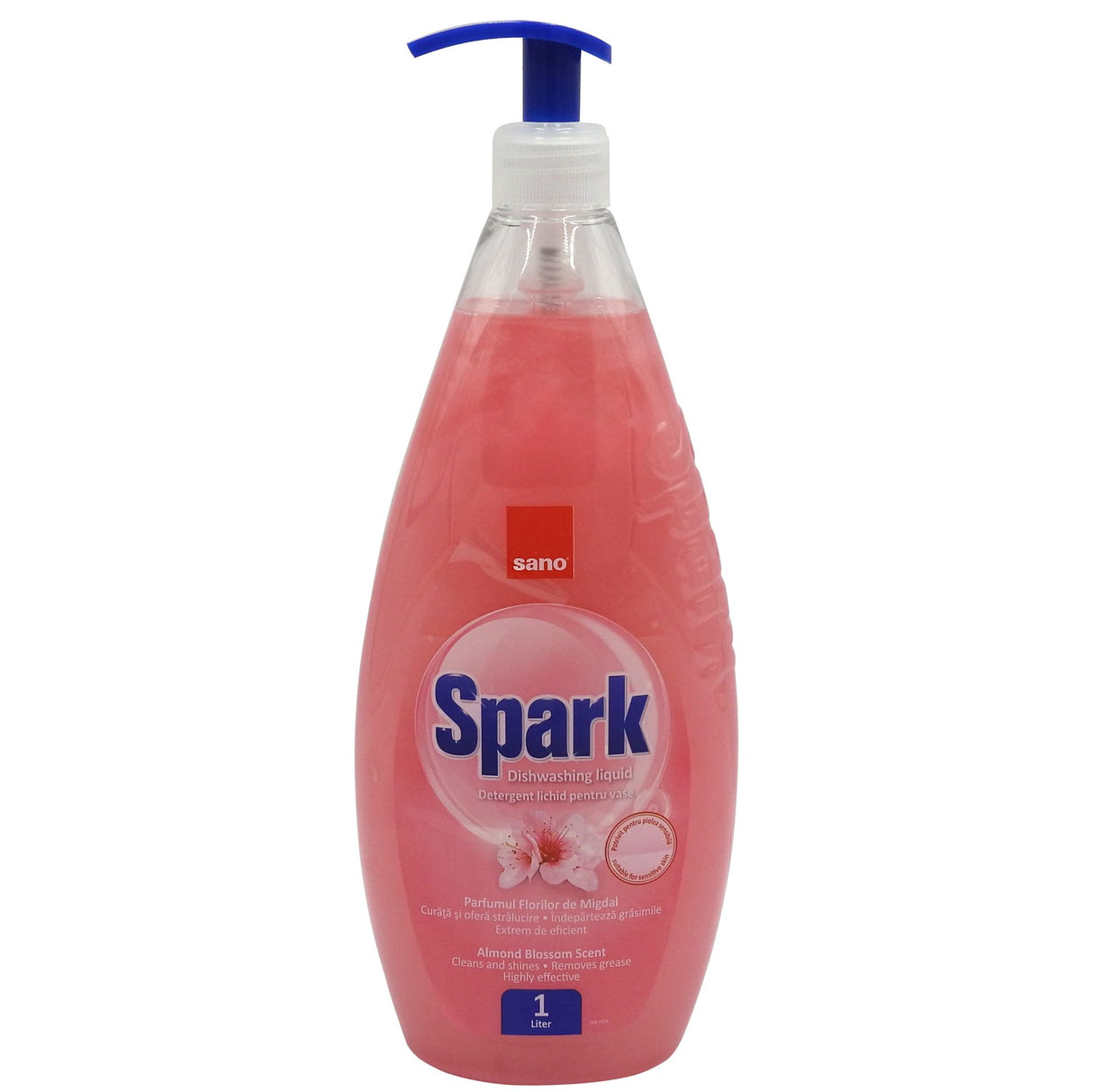 Detergent pentru Vase, SANO, Spark Migdale, 1 L - vivimall.ro