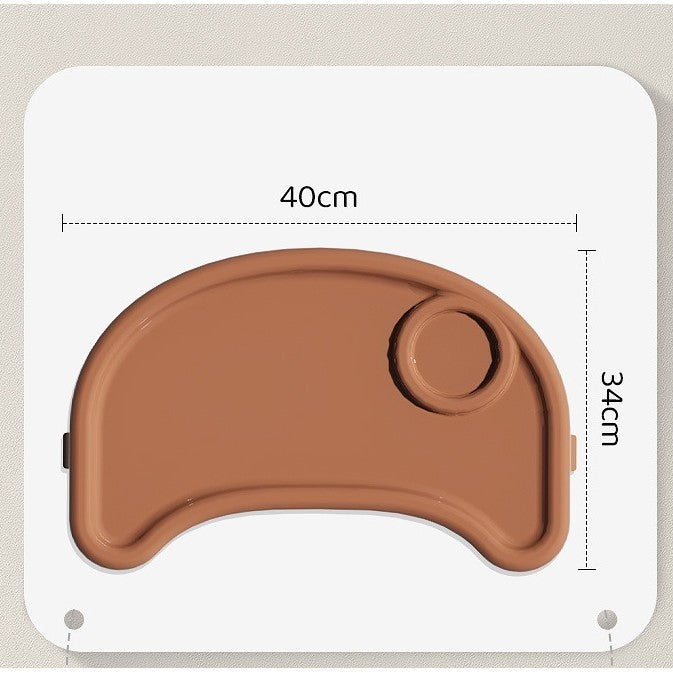 Scaun De Masa Pentru Bebelusi Si Copii, Cu Roti, Telescopic, Pliabil, Masuta Reglabila, Suport Picioare, Scaun Cu Invelis Piele Artificiala, Centura Siguranta, Spatiu Depozitare