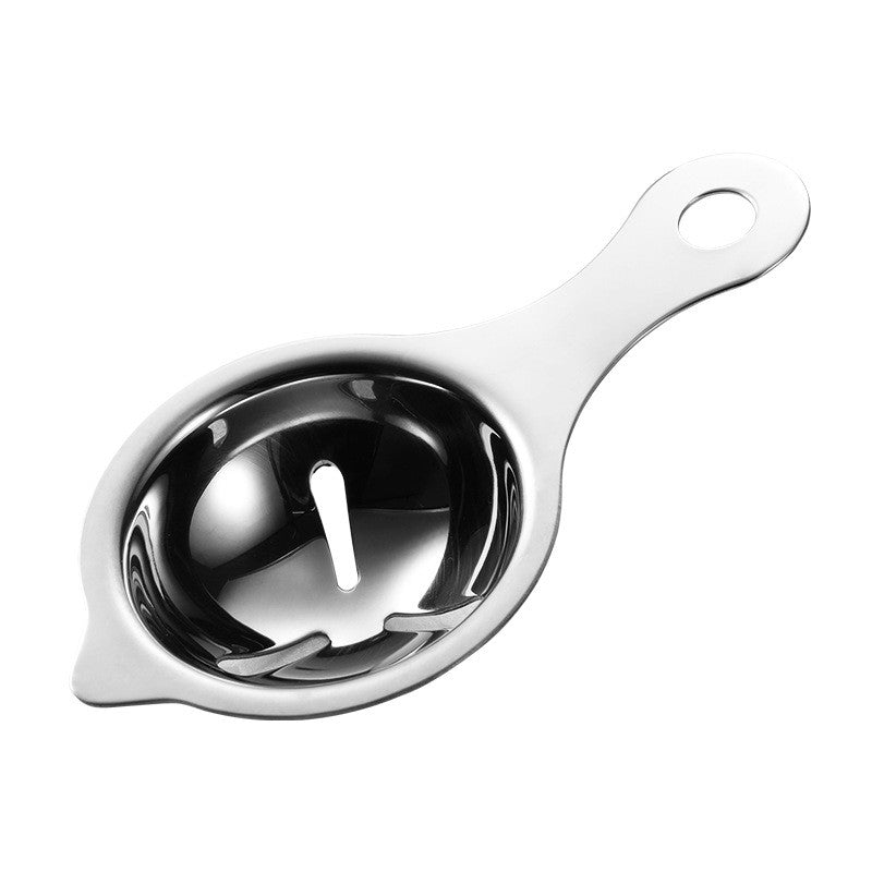 Separator de oua, separa albusul de galbenus, inox, usor de folosit, 14x7.5 cm, argintiu - vivimall.ro