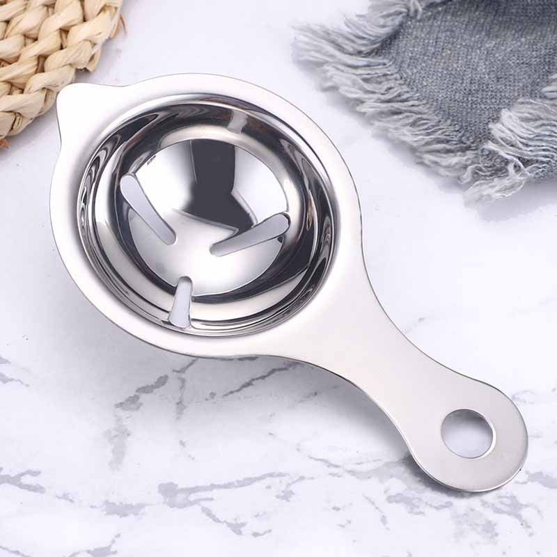 Separator de oua, separa albusul de galbenus, inox, usor de folosit, 14x7.5 cm, argintiu - vivimall.ro