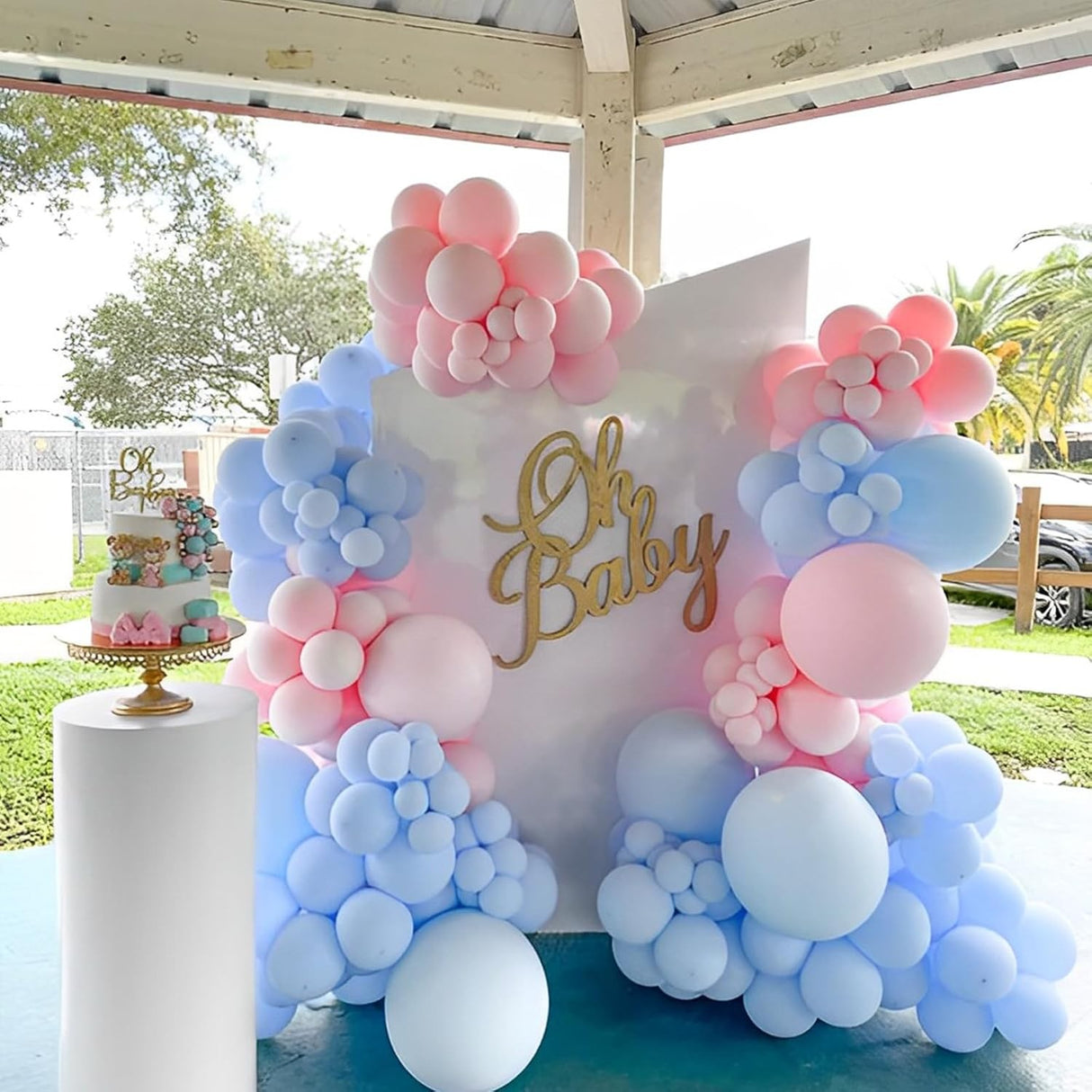 Set 10 Baloane din Latex, Vivimall, Model Party, 13 cm, 1 g, Bleu