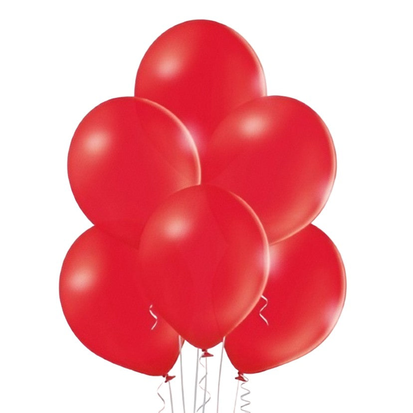 Set 10 Baloane din Latex, Vivimall, Model Party, 13 cm, 1 g, Rosu