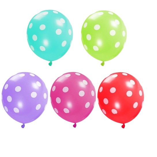 Set 10 Baloane din Latex, Vivimall, Model Party Buline, 2x Albastru, 2x Verde, 2x Mov, 2x Roz, 2x Rosu, 23 cm, 1.4g