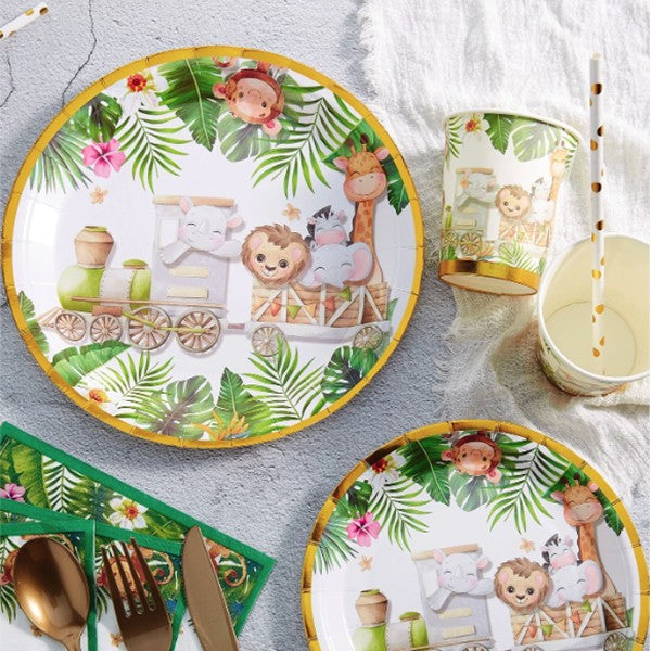 Farfurii Cartonate Petrecere Copii, Farfurii Cartonate De Unica Folosinta, Set 10 Buc, Diametru 18 Cm - vivimall.ro